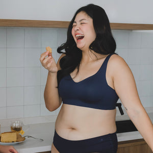 Air-ee Seamless Bra in Midnight Blue - Thick Straps (Signature Edition)