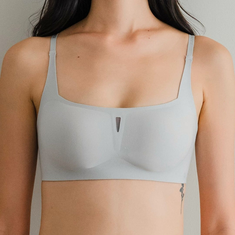 air-ee Cotton Square Neck Seamless Bra in Earl Grey (Machine Wash Edition) *Limited Edition