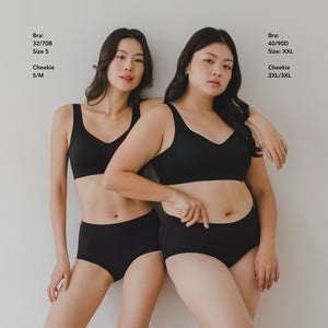 Air-ee Seamless Bra in Black - Thick Straps (Signature Edition)