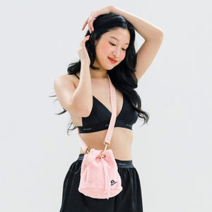 2-Way Furry Bucket Bag in Pink