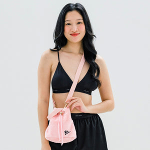 2-Way Furry Bucket Bag in Pink