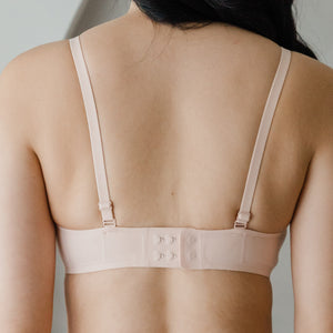 Air-Leisure! Scoop-Neck Lightly-lined Seamless Wireless Bra (Contour-fit Edition) in Soft Blush