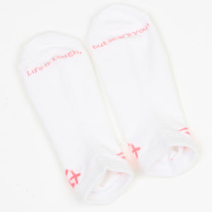 Motivational Socks in White (Box of 3 pairs)