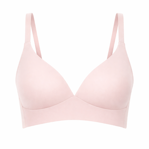 Oh-So-Light! Deep V-Plunge Lightly-Lined Wireless Bra in Light Pink