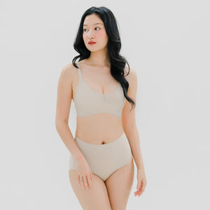 air-ee No-Wedgie Super High-Rise Seamless Cheekie (Signature Edition) in Almond Nude