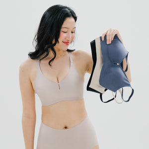 air-ee V-Sculpt Seamless Bra (Machine Wash Edition) in Creamy Sakura (Limited Edition)