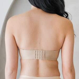 Full Scoop! Seamless Push Up Anti-slip Strapless Wireless Bra in Biscotti Nude