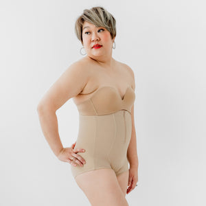 Max Sculptor! 2-in-1 High Compression Shapewear Cheekie in Nude