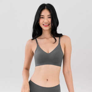 air-ee Cotton Seamless Bra in Charcoal (Machine Wash Edition) *Limited Edition