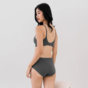 air-ee Cotton Seamless Bra in Charcoal (Machine Wash Edition) *Limited Edition