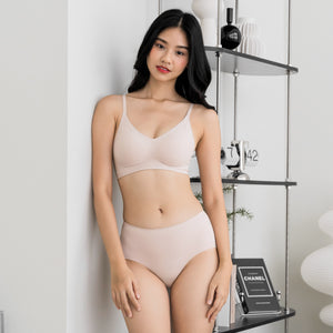 air-ee Cotton Seamless Bra in Creamy Latte (Machine Wash Edition)