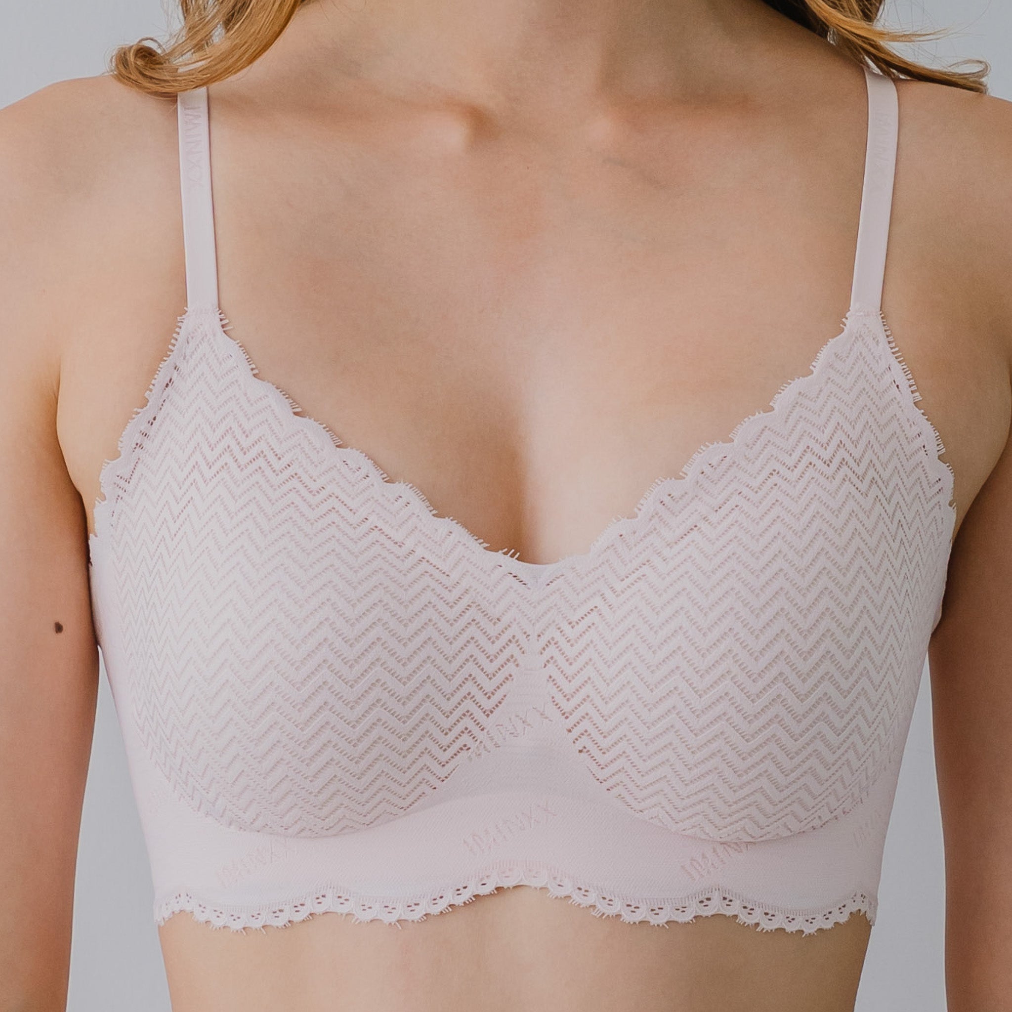 Seamless Bra with Lace Overlay, Bras