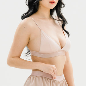 Soft-Cup Modal Lightly-Lined Bralette in Champagne Mist