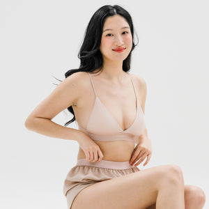 Soft-Cup Modal Lightly-Lined Bralette in Champagne Mist