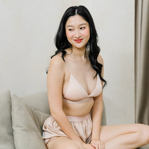 Soft-Cup Modal Lightly-Lined Bralette in Champagne Mist