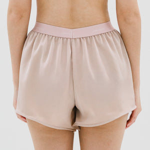 Luxurious Cooling Crease-less Satin Shorts V2.0 in Champagne Mist