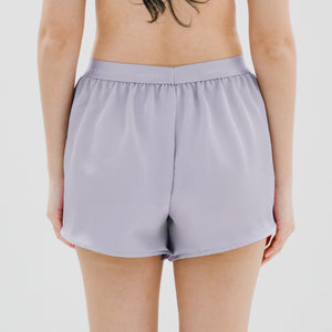 Luxurious Cooling Crease-less Satin Shorts V2.0 in Lavender Mist