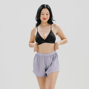 Luxurious Cooling Crease-less Satin Shorts V2.0 in Lavender Mist