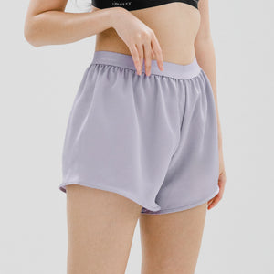 Luxurious Cooling Crease-less Satin Shorts V2.0 in Lavender Mist