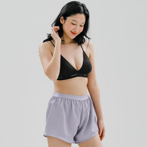 Luxurious Cooling Crease-less Satin Shorts V2.0 in Lavender Mist