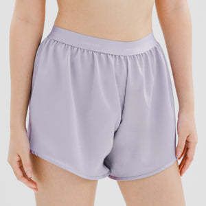 Luxurious Cooling Crease-less Satin Shorts V2.0 in Lavender Mist