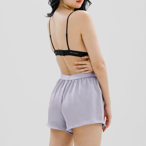 Luxurious Cooling Crease-less Satin Shorts V2.0 in Lavender Mist