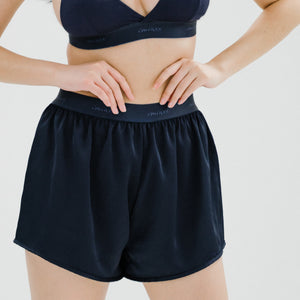 Luxurious Cooling Crease-less Satin Shorts V2.0 in Moonlight