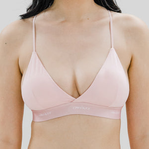 Soft-Cup Modal Lightly-Lined Bralette in Shimmering Blush