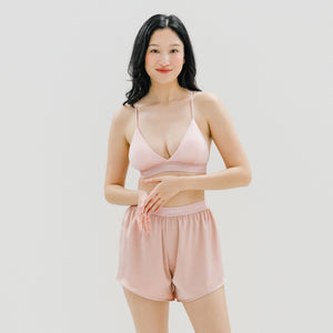 Soft-Cup Modal Lightly-Lined Bralette in Shimmering Blush