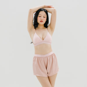 Soft-Cup Modal Lightly-Lined Bralette in Shimmering Blush