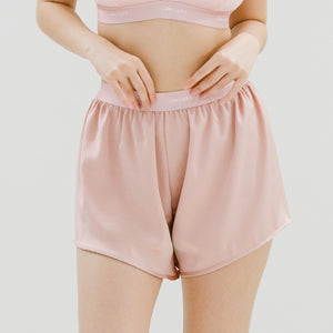 Luxurious Cooling Crease-less Satin Shorts V2.0 in Shimmering Blush