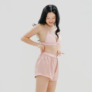 Soft-Cup Modal Lightly-Lined Bralette in Shimmering Blush