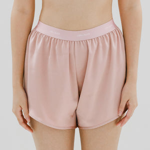 Luxurious Cooling Crease-less Satin Shorts V2.0 in Shimmering Blush