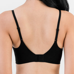 air-ee Cotton Seamless Bra in Black (Machine Wash Edition)