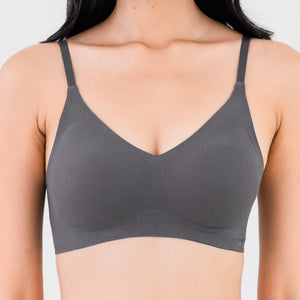 air-ee Cotton Seamless Bra in Charcoal (Machine Wash Edition) Limited Edition