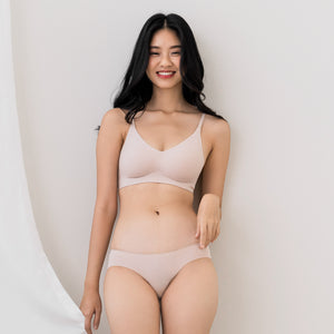 air-ee Cotton Seamless Bra in Creamy Latte (Machine Wash Edition)