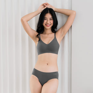 air-ee Cotton Seamless Bra in Charcoal (Machine Wash Edition) Limited Edition