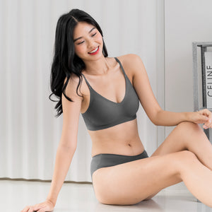 air-ee Cotton Seamless Bra in Charcoal (Machine Wash Edition) *Limited Edition