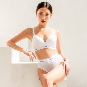 MagicLift Modal Wireless Bra in Slate White