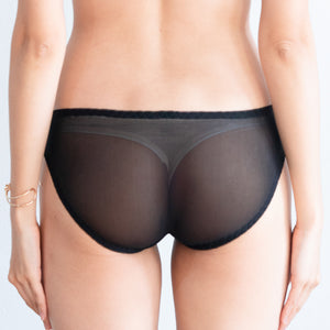 Ultra Soft-Lacey Combo Cheeky in Black