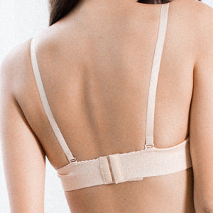 *RESTOCKED* Oomph! 2-Way Wireless Super Push Up Strapless Bra in Nude