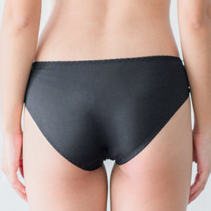 Floral Bloom Bikini Cheeky in Black