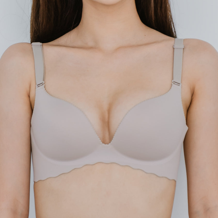 Entice Me! V3.0 Seamless Push Up Wireless Bra in Matte Nude