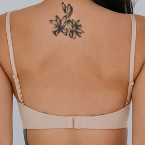 Timeless Essential! Plunge-Back Lightly-Lined Wireless T-Shirt Bra in Chai Tea