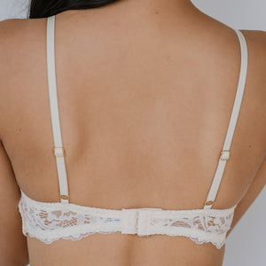 Waltz In Lace! Lightly-Lined Bralette in Creme
