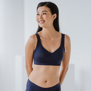Air-ee Seamless Bra in Midnight Blue - Thick Straps (Signature Edition)