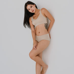 Air-ee Seamless Bra in Almond Nude - Thick Straps (Signature Edition)