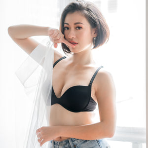 Classic-Soft Wireless T-Shirt Bra in Black (Size S Only)