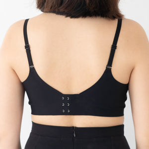 Air-ee Seamless Bra in Black - Thin Straps (Superfine) (Size S & L Only)