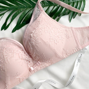 Snuggle-In! Mini Polka Wireless Bra in Pink (Size S only)